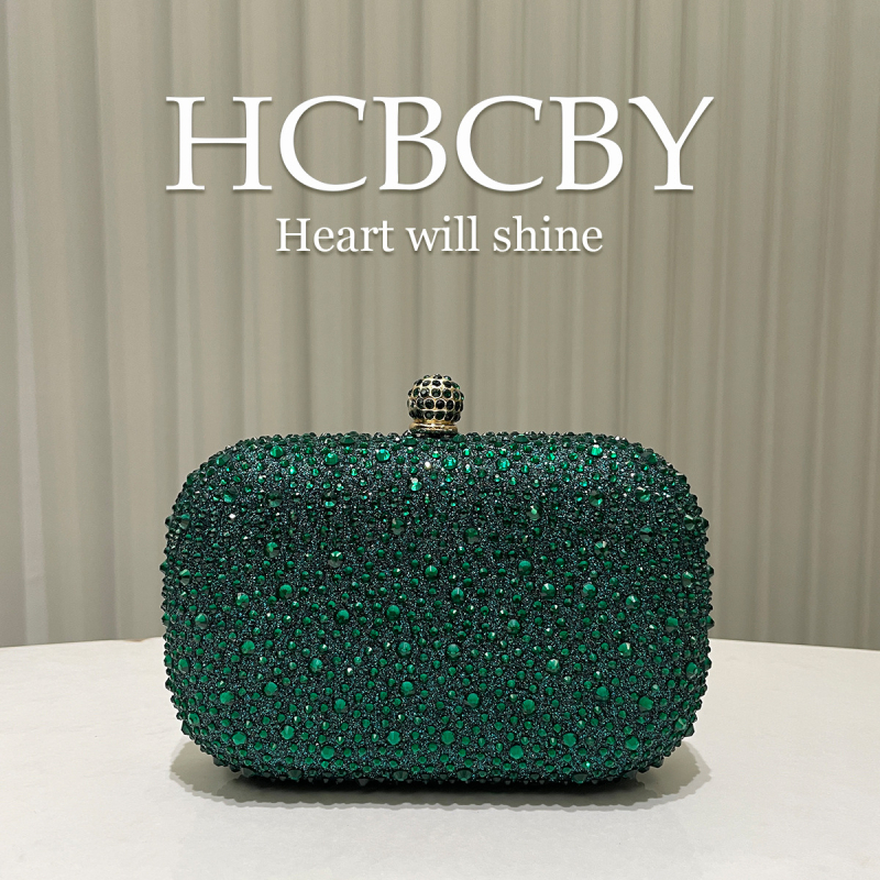 Ženska večernja clutch torbica s rhinestones, kutija stila, vodoravni kvadratni oblik, vanjski materijal poliester, unutarnja poliester podstava, zaključavanje bravom