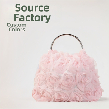 Вечерна чанта-клатч, стил улична мода, мрежеста материя, форма на черупка, магнитно закопчаване, лято 2025