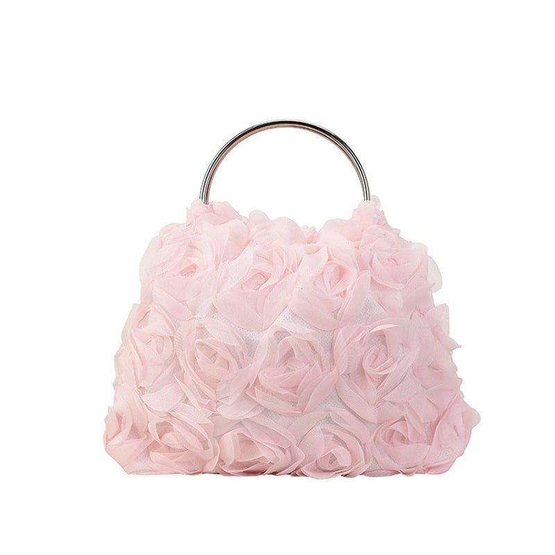 Вечерна чанта-клатч, стил улична мода, мрежеста материя, форма на черупка, магнитно закопчаване, лято 2025