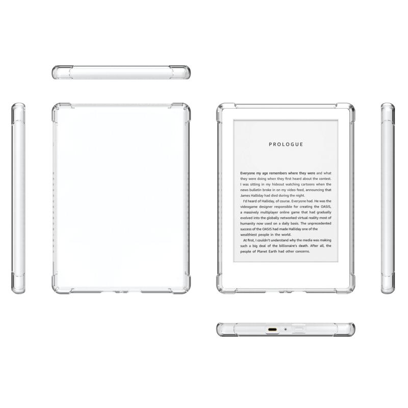 Kindle8 védőtok négy sarok légzsákkal, átlátszó TPU anyag, Kindle8/migu verzió