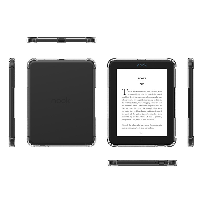 Zaštitna TPU zaštitna futrola za Nook Glowlight 4/4E – sustav četiri zračna jastuka protiv padova, 60 g, jednostavan dizajn