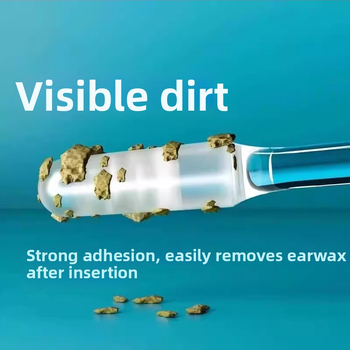 DS nefosforeskujúca sada lyžičiek do uší – čistenie uší, PS + lepidlo na báze vody, model 907