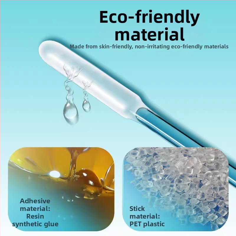 DS nefosforeskujúca sada lyžičiek do uší – čistenie uší, PS + lepidlo na báze vody, model 907