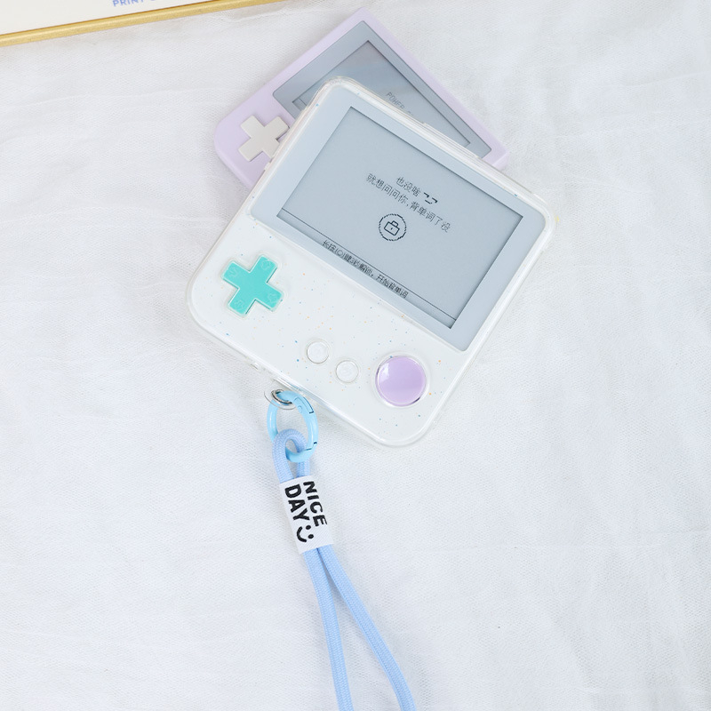 Word Machine Max védőtok, átlátszó szilikon kristályos burkolat, ütésálló és kopásálló, nyakpánttal