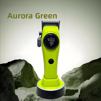 Подстригвач за коса със безчетков мотор, лезвие от титиева сплав, 21-степенна плавно стесняваща леза, 9000 RPM, вградена батерия 2000–4000 mAh