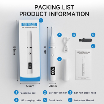 Elektronikus fül- és orrszőr vágó – felnőtteknek, fülcsatorna tisztítása, fülzsír eltávolítása, fehérítő funkció, nem importált