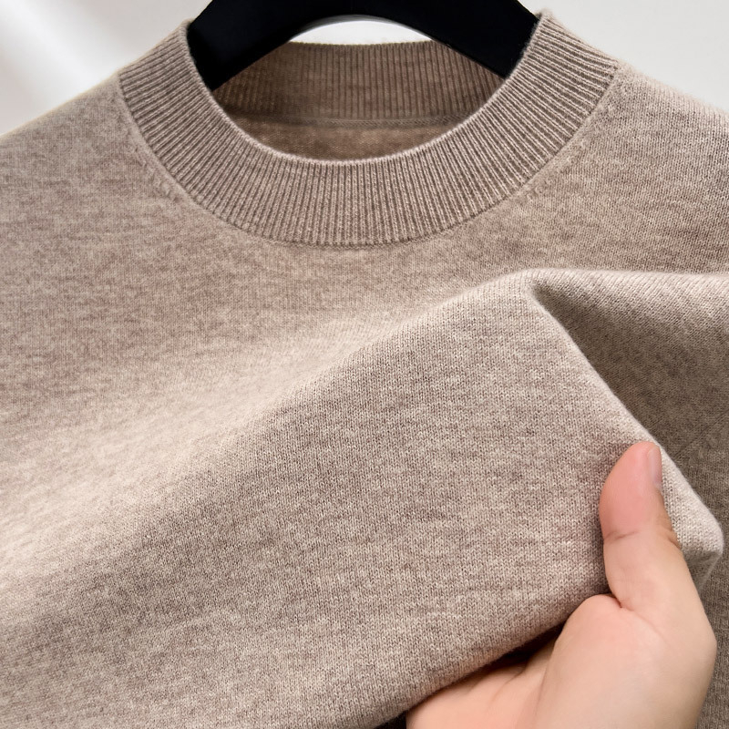 Мъжки пуловер, 100% вълна, кръгло деколте, дълги ръкави