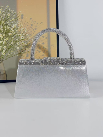 Дамска чанта с диамантен патч, магнитно закопчаване, полиестерова подплата, за ежедневна употреба, Пролет 2025