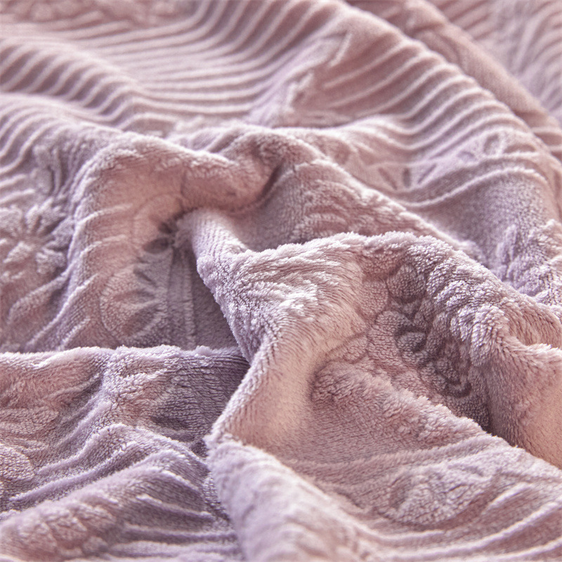 Milk Velvet Coral Fleece Jacquard szövésű Négy Részes ágyneműhuzatkészlet téli használatra