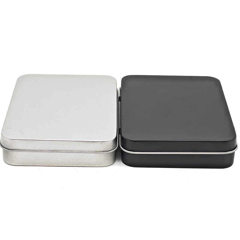 Cutie pătrată din tablă metalică cu fereastră pentru ambalarea foarfelelor de unghii, imprimare offset