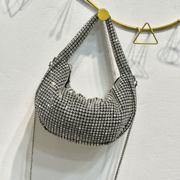 Večernja torbica Dumpling Bag, PU koža, najlonska podstava, zatvarač, unutarnji džepovi: džep sa zatvaračem, džep za telefon, džep za ID, proljeće 2025