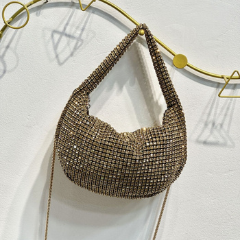 Večernja torbica Dumpling Bag, PU koža, najlonska podstava, zatvarač, unutarnji džepovi: džep sa zatvaračem, džep za telefon, džep za ID, proljeće 2025