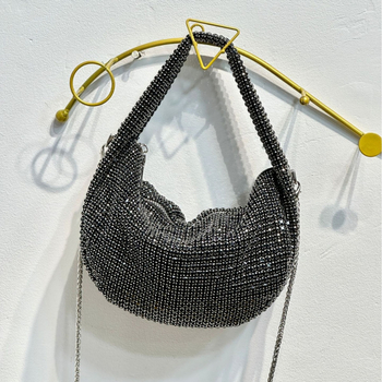 Večernja torbica Dumpling Bag, PU koža, najlonska podstava, zatvarač, unutarnji džepovi: džep sa zatvaračem, džep za telefon, džep za ID, proljeće 2025