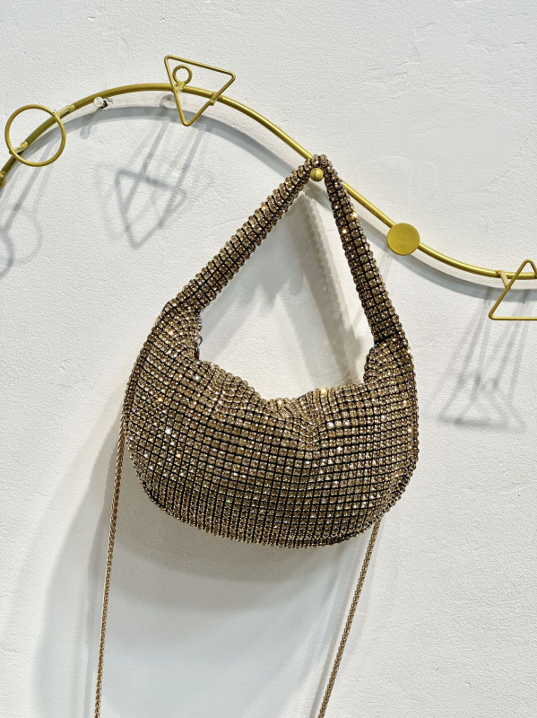 Večernja torbica Dumpling Bag, PU koža, najlonska podstava, zatvarač, unutarnji džepovi: džep sa zatvaračem, džep za telefon, džep za ID, proljeće 2025