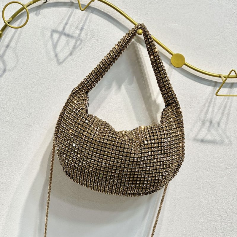 Večernja torbica Dumpling Bag, PU koža, najlonska podstava, zatvarač, unutarnji džepovi: džep sa zatvaračem, džep za telefon, džep za ID, proljeće 2025