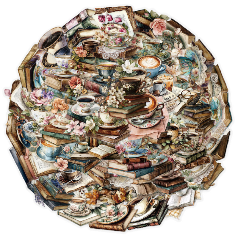 Σετ αυτοκόλλητων φύλλων – 50 φύλλα, ρετρό στυλ, διαφανή PET αυτοκόλλητα αδιάβροχα για θήκες κινητών και ποτήρια νερού