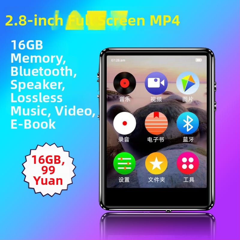 Φορητός MP3 player με Bluetooth και TF κάρτα | Υποστηρίζει MP3/OGG/FLAC/APE, AMV βίντεο, USB 2.0