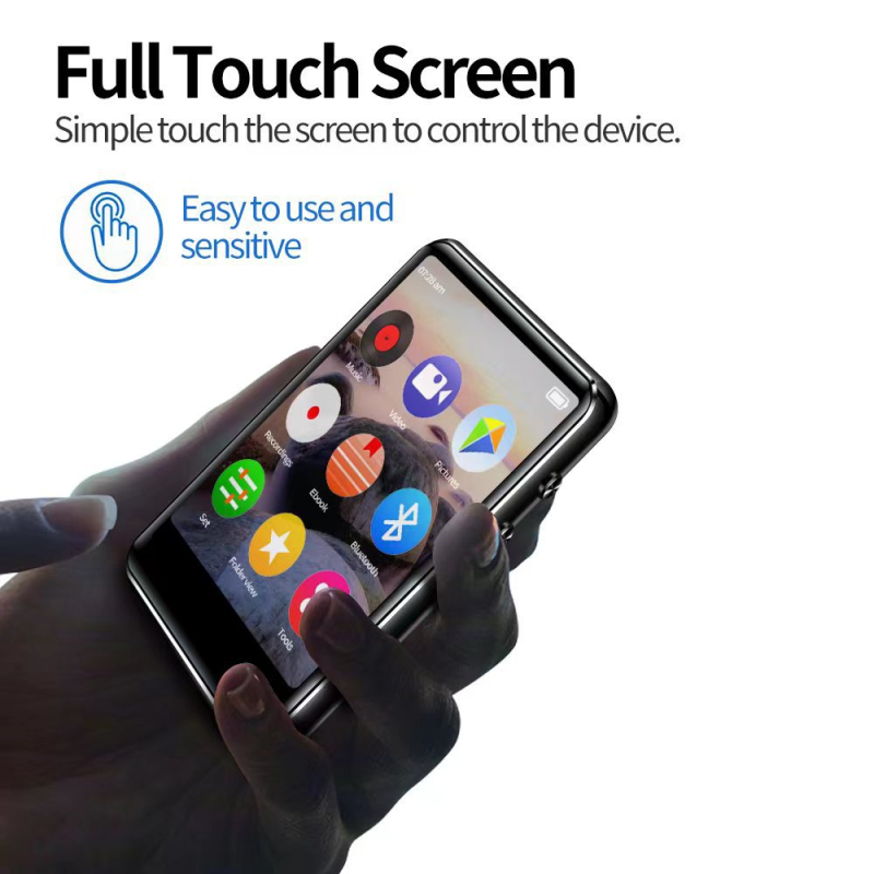 Φορητός MP3 player με Bluetooth και TF κάρτα | Υποστηρίζει MP3/OGG/FLAC/APE, AMV βίντεο, USB 2.0