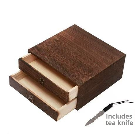 Ξύλινο κουτί τσαγιού με συρταρωτό, πολυεπίπεδο δίσκο τσαγιού, χωρητικότητα 18 L, μοντέλο 121, σετ 12 τεμαχίων
