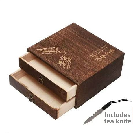 Ξύλινο κουτί τσαγιού με συρταρωτό, πολυεπίπεδο δίσκο τσαγιού, χωρητικότητα 18 L, μοντέλο 121, σετ 12 τεμαχίων