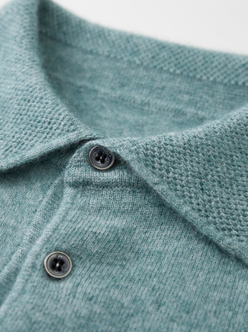 Ανδρικό πουλόβερ μαλλιού με πόλο γιακά, φαρδιά γραμμή, μακριά μανίκια, 100% μαλλί, χειμωνιάτικο επαγγελματικό ένδυμα