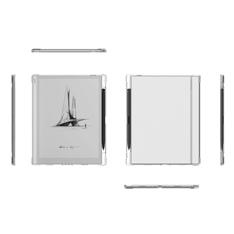 Boox Go 10.3-hoz készült védőtok négy sarkú légzsákkal, átlátszó TPU burkolat