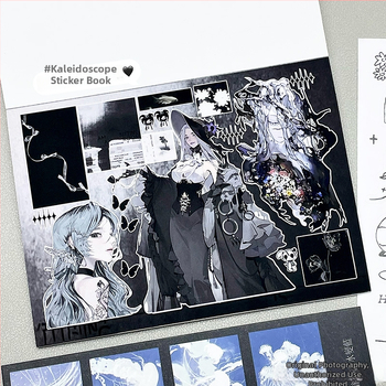 Книга със стикери за персонажи – DIY материал, хартия с покритие, печатна изработка, тъмна серия