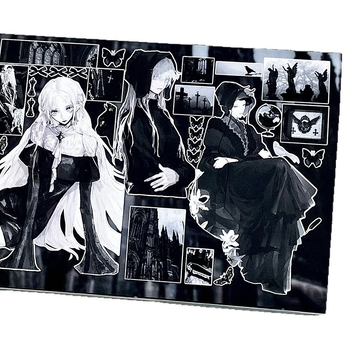 Книга със стикери за персонажи – DIY материал, хартия с покритие, печатна изработка, тъмна серия