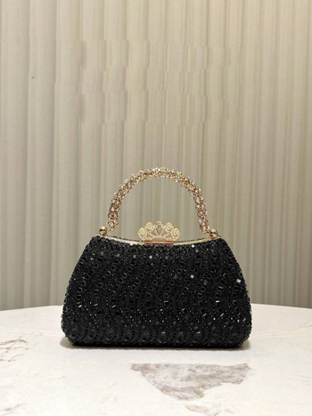 Večernja crossbody torbica s kutijastim oblikom i jastukastim dizajnom (poliester materijal, podstava poliester, zaključavanje na bravu)
