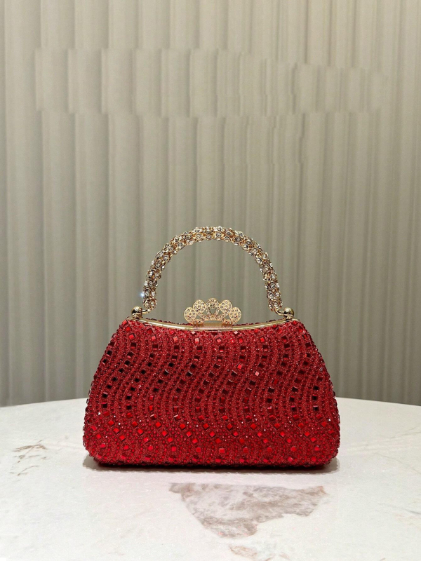 Večernja crossbody torbica s kutijastim oblikom i jastukastim dizajnom (poliester materijal, podstava poliester, zaključavanje na bravu)