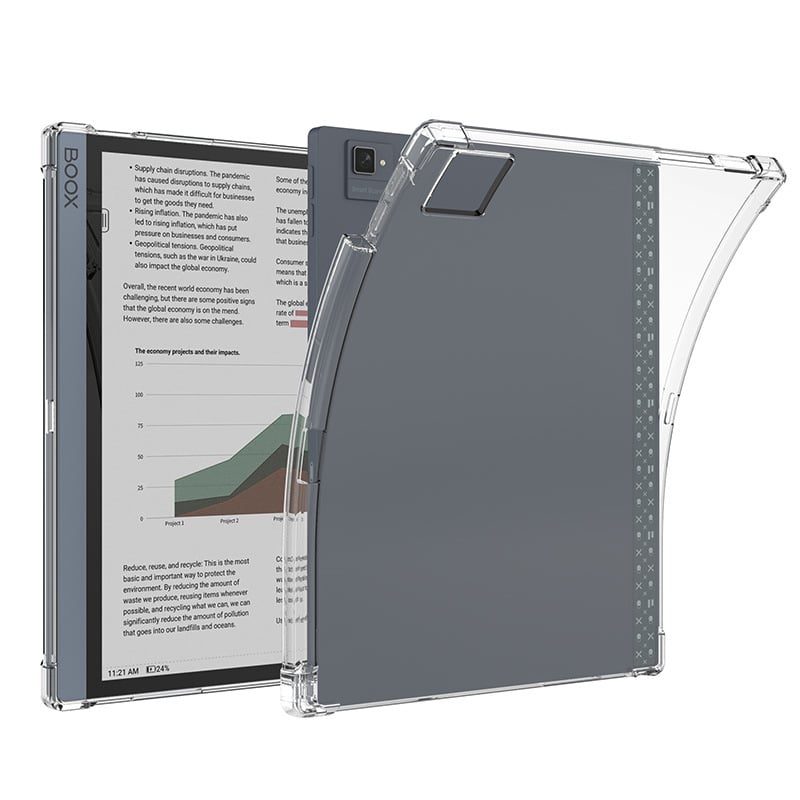 TPU védőtok Boox Tab10C Pro/Ultra e-könyv olvasóhoz, négy sarkú légzsákkal, átlátszó, ütésálló