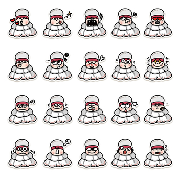 40 τεμ. αυτοκόλλητα μπάτμιντον με χιουμοριστικές εκφράσεις, αδιάβροχα, εκτύπωση, για θήκες κινητών, σακίδια και διακόσμηση γραφείου