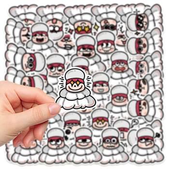 40 τεμ. αυτοκόλλητα μπάτμιντον με χιουμοριστικές εκφράσεις, αδιάβροχα, εκτύπωση, για θήκες κινητών, σακίδια και διακόσμηση γραφείου