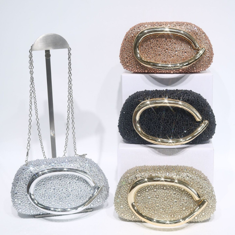 Nova večernja torbica s kristalima – clutch torbica, torba preko ramena, lagani luksuz