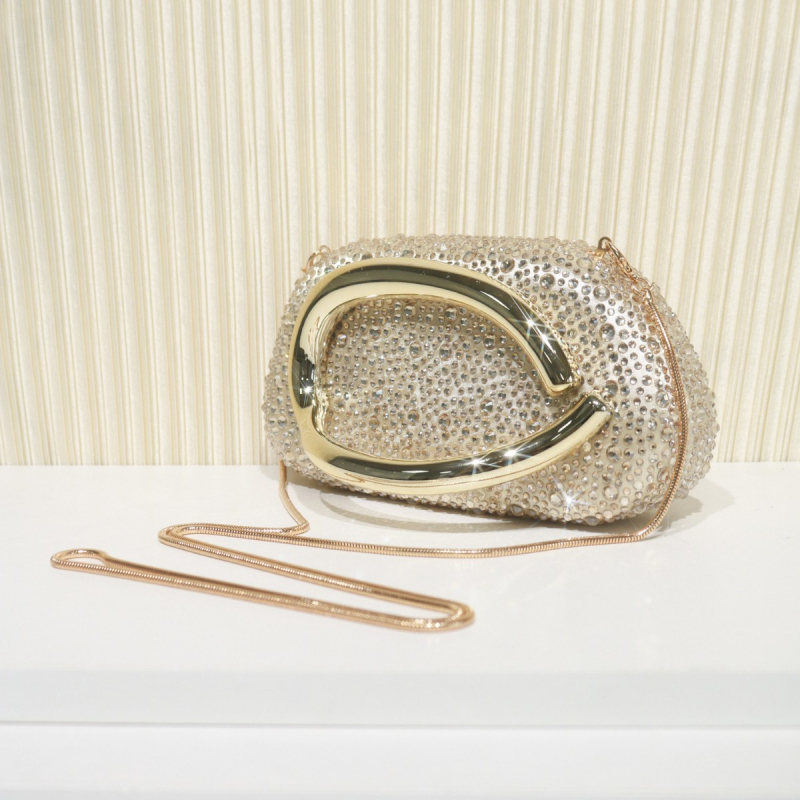 Nova večernja torbica s kristalima – clutch torbica, torba preko ramena, lagani luksuz