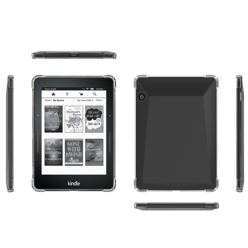 TPU védőtok Kindle Voyage-hoz, anti-drop légzsákkal, tolltartó rekesszel, magas átlátszósággal