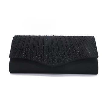 Henglida poliester večernja clutch s kapicom, vodoravni kvadratni oblik, flip stil