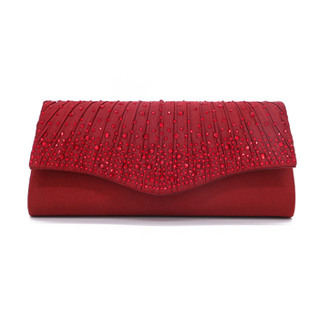 Henglida poliester večernja clutch s kapicom, vodoravni kvadratni oblik, flip stil