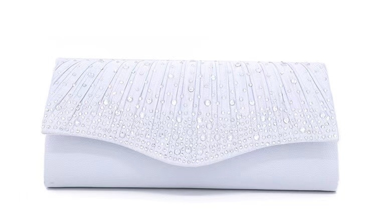 Henglida poliester večernja clutch s kapicom, vodoravni kvadratni oblik, flip stil