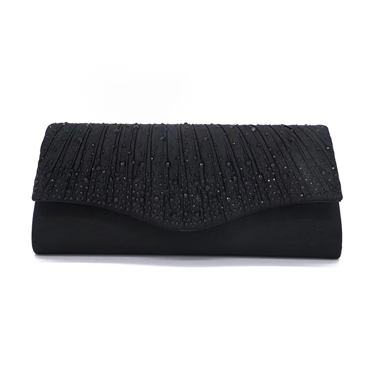 Henglida poliester večernja clutch s kapicom, vodoravni kvadratni oblik, flip stil