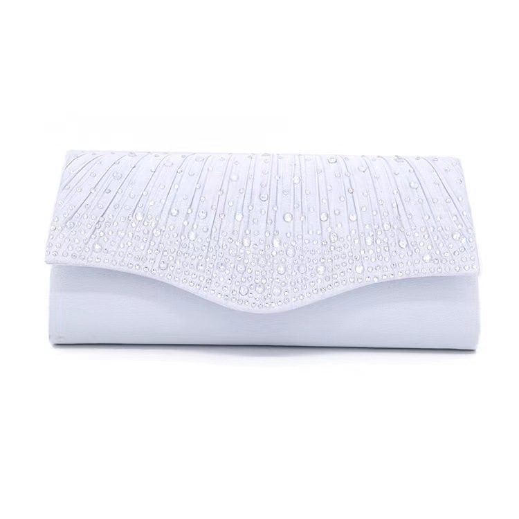 Henglida poliester večernja clutch s kapicom, vodoravni kvadratni oblik, flip stil