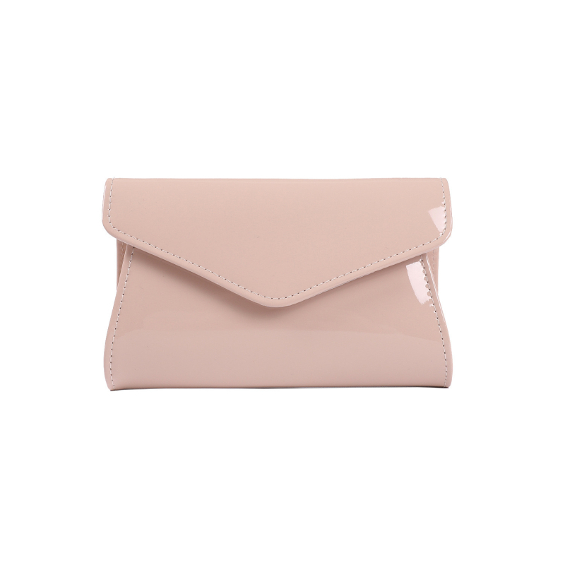 PU kožna večernja clutch torba s poklopcem, vodoravnog kvadratnog oblika, džep za ID i poliesterska podstava