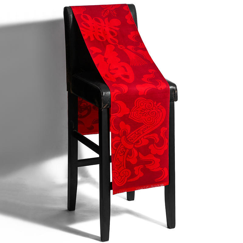 Šal s blagoslovnim znakovima (Jednostavan pleteni; Zadržava toplinu; Imitacija kašmira; Poliester; Jacquard)