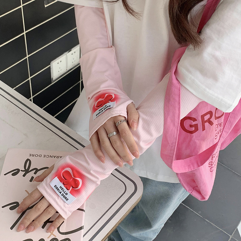 Ice Silk UV ръкави с панделка – дамски летни ръкави за езда, ултратънка UV защита, повече от 96% съдържание на основния плат, полиестерни влакна, произход Jinhua, лято 2025