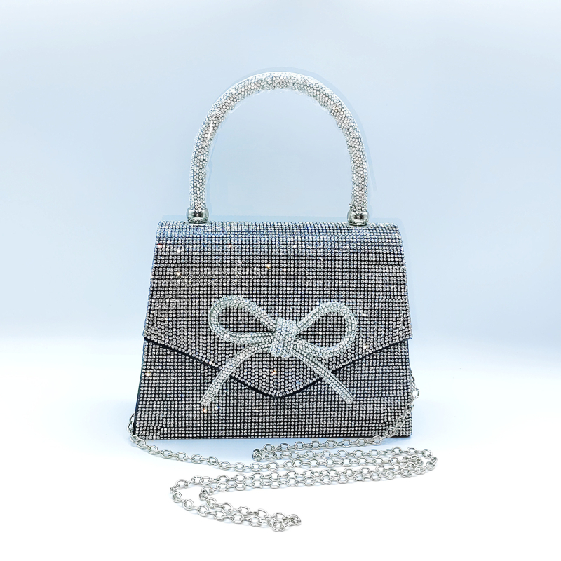 Geantă de seară pentru femei din PU, formă pătrată orizontală, închidere magnetică, buzunar interior pentru telefon, căptușeală poliester