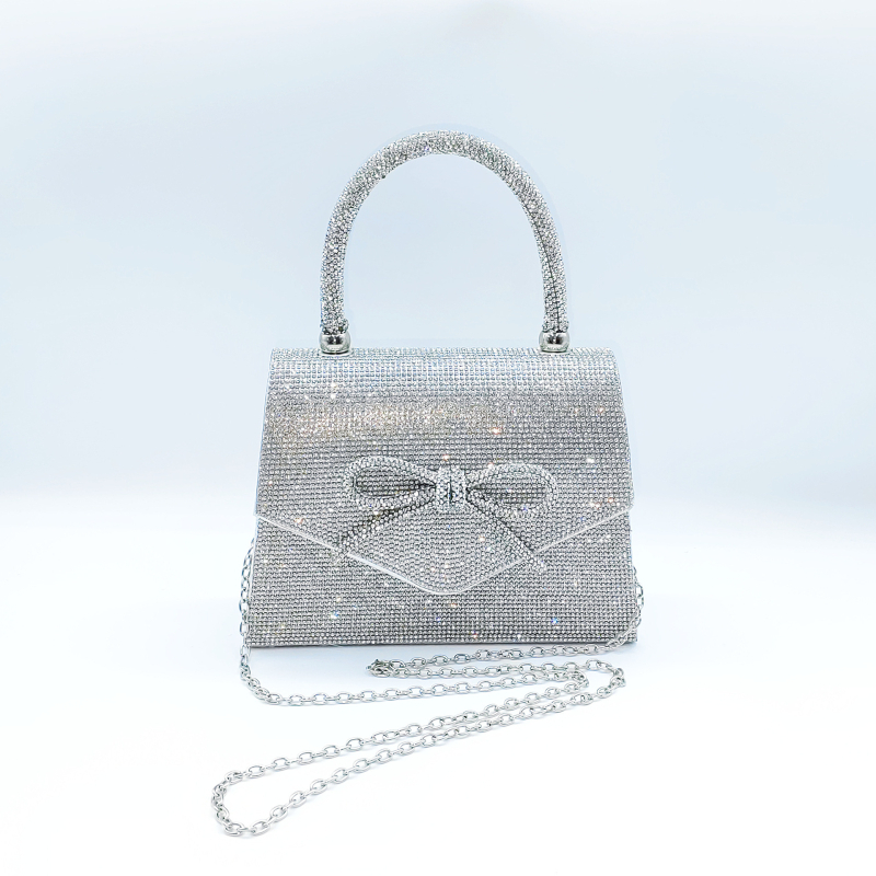 Geantă de seară pentru femei din PU, formă pătrată orizontală, închidere magnetică, buzunar interior pentru telefon, căptușeală poliester