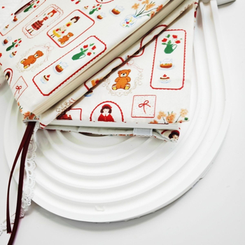 Textil füzetborító, kézzel készült, állítható, védő – Qiu ling