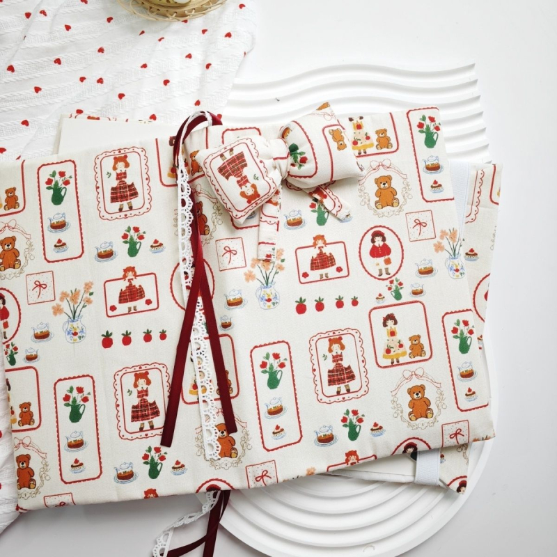 Textil füzetborító, kézzel készült, állítható, védő – Qiu ling