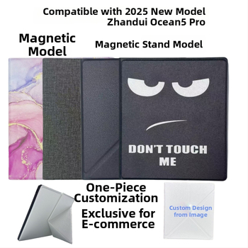 iReader Ocean 5 Pro védőtok mágneses összecsukható állvánnyal; műbőr; logó nyomtatás elérhető; testreszabás; kiadási év 2025