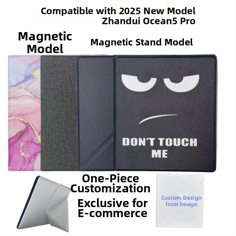 iReader Ocean 5 Pro védőtok mágneses összecsukható állvánnyal; műbőr; logó nyomtatás elérhető; testreszabás; kiadási év 2025